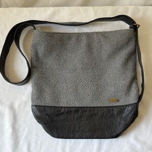 Pistil Gray and Black vegan shoulder bag.